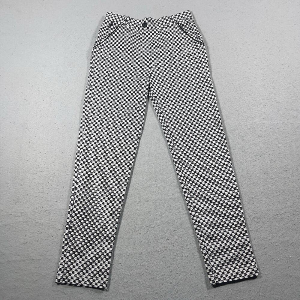 Betabrand Dress Pants Yoga Pants Women Petite S Cat Print Check Stretch Workwear